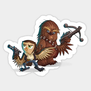 Han Sol-OWL and c-HOO-HOO-hewbacca Sticker